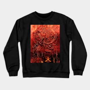 Alien Arcane Aesthic AiArt Red runes 2 Crewneck Sweatshirt